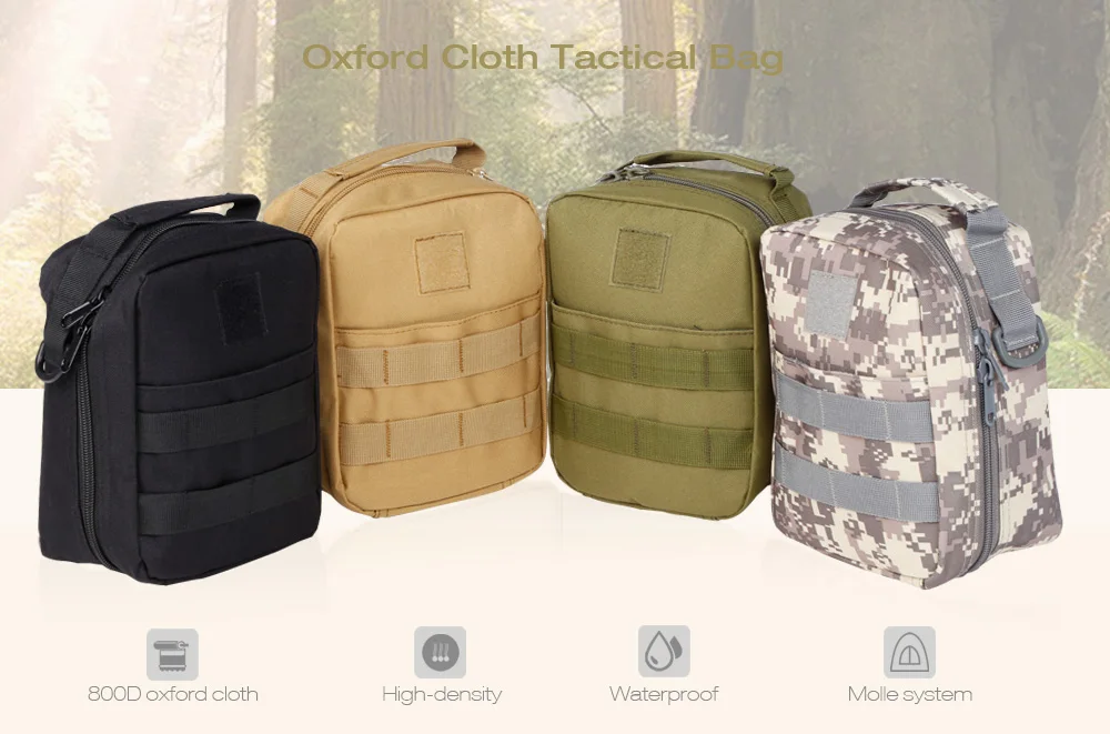 

Outlife 4L Polyamide Tactical Pouch Waist Belt Molle Medical Military Army Sundries Bag with Adjustable Shoulder Strap 65-126cm