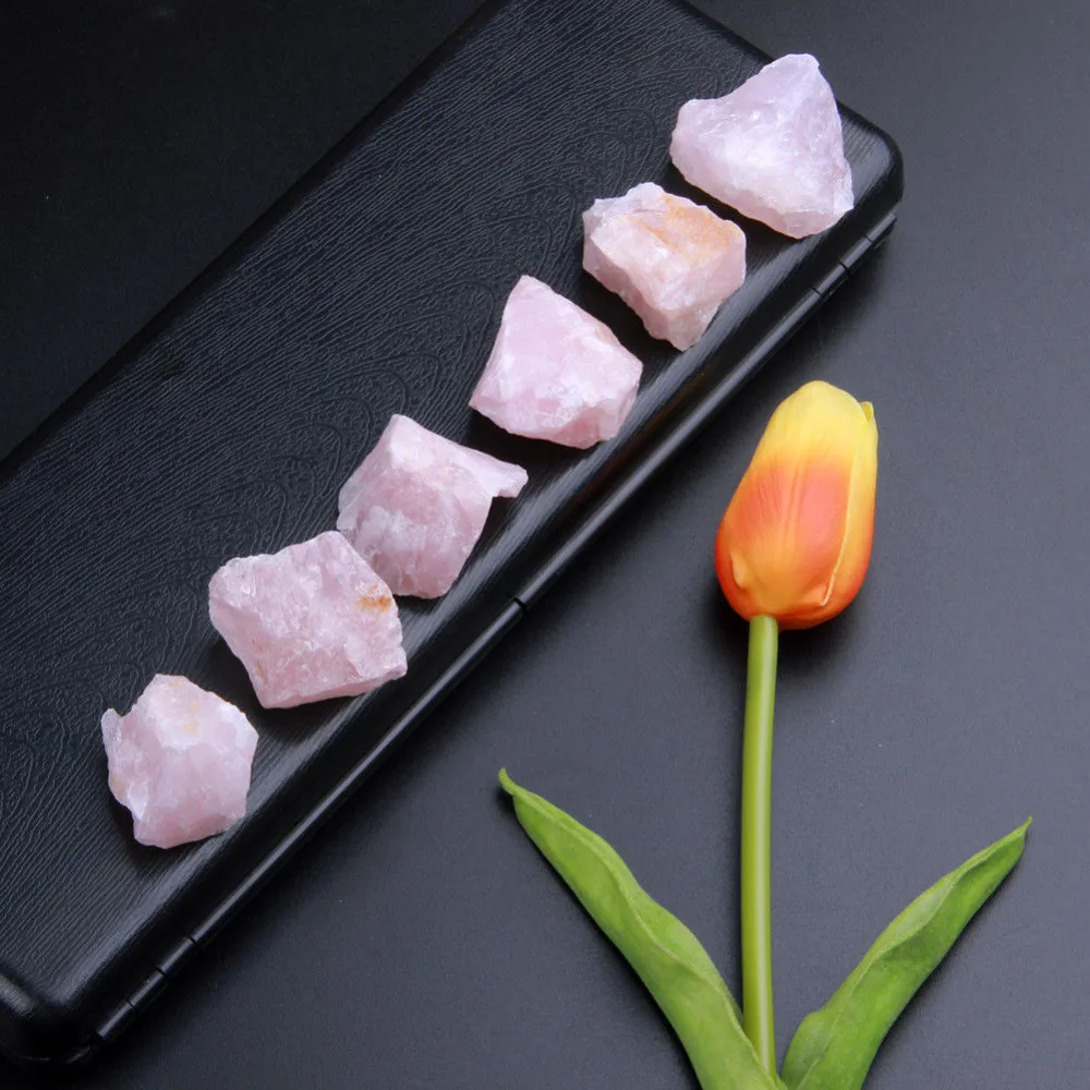 Необработанные камни розовый кристалл кварца минеральные камни кристаллы Образец