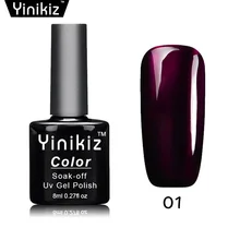 Yinikiz 6 цветов зеркальный титановый Гель-лак для ногтей УФ светодиодный красный блеск лак для ногтей Блестящий лак для ногтей Полупостоянный гель