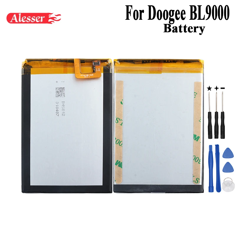 

Alesser For Doogee BL9000 Battery 9000mAh 100% New Replacement Accessory Accumulators For Doogee BL9000 Mobile Phone With Tools