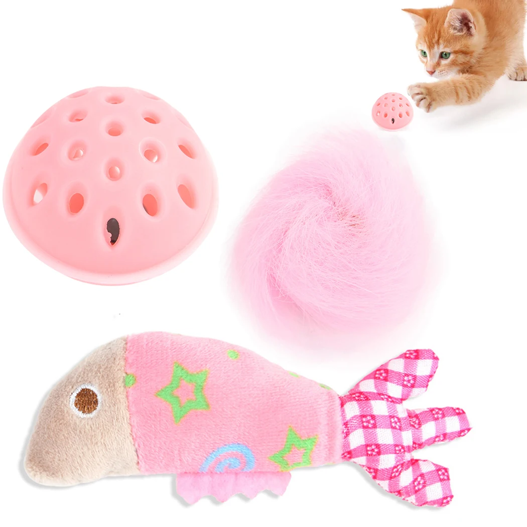 

3PCS Creative Catnip Bell Small Fish Cat Toy Creative Interactive Catnip Toy Pet Play Toys For Cat Training Pet Supplies Good