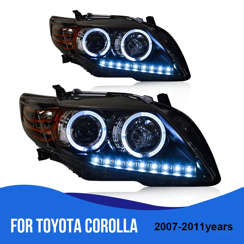

Roadot Xenon Led Headlights for Toyota corolla 2007-2011 DRL Fog Lamp Car Headlight Assembly