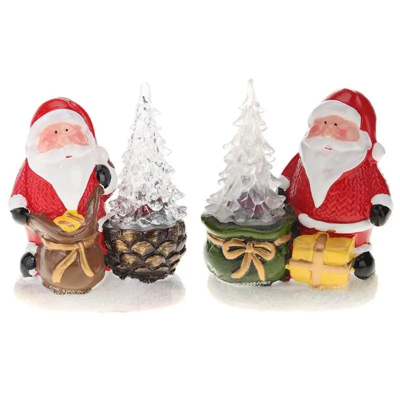 

Ceramic Santa Claus Christmas Tree Light Ornament Xmas Home Desk Decor Gift