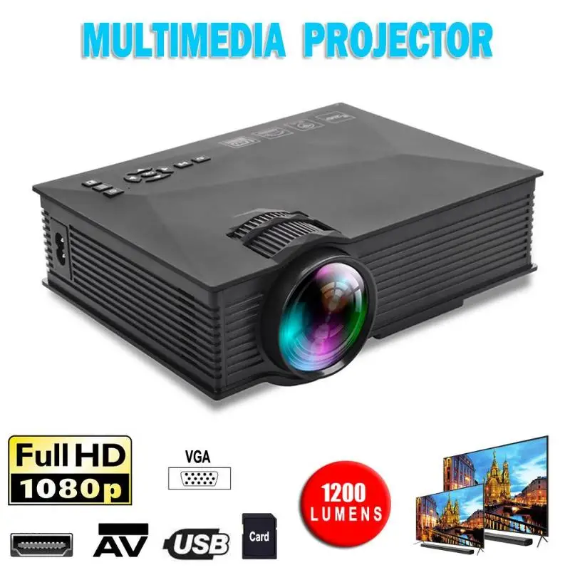 

UC46 Plus Home Portable Mini Pico Projector 800x480 Video Projector Digital Multimedia LED Mini Pocket Projector Beamer