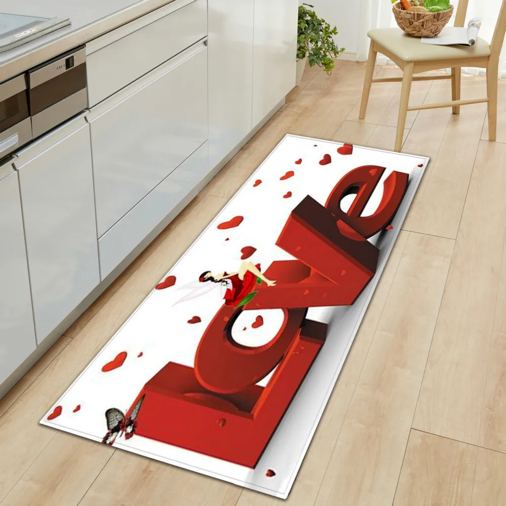 

Creative Europe Type 3D Printing Carpet Hallway Doormat Anti - Slip Bathroom Carpet Absorb Water Kitchen Mat/Rug