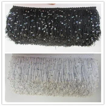 

Fringe Tassel 5 Yards/Lot Polyester Trimming Tassel Dance Macrame Lace Ribbon Trim 10cm long Latin dress clothing decoration