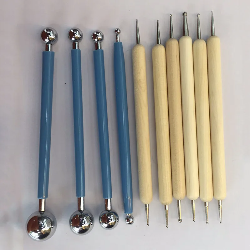 10 Piece Dotting Tools Ball Styluses mandala dotting tools polymer clay tools pottery sculpting tools clay sculpting tools pottery tools clay craft tool pottery coloring tool For Mandala Rock Painting Pottery Clay Craft Embossing Art