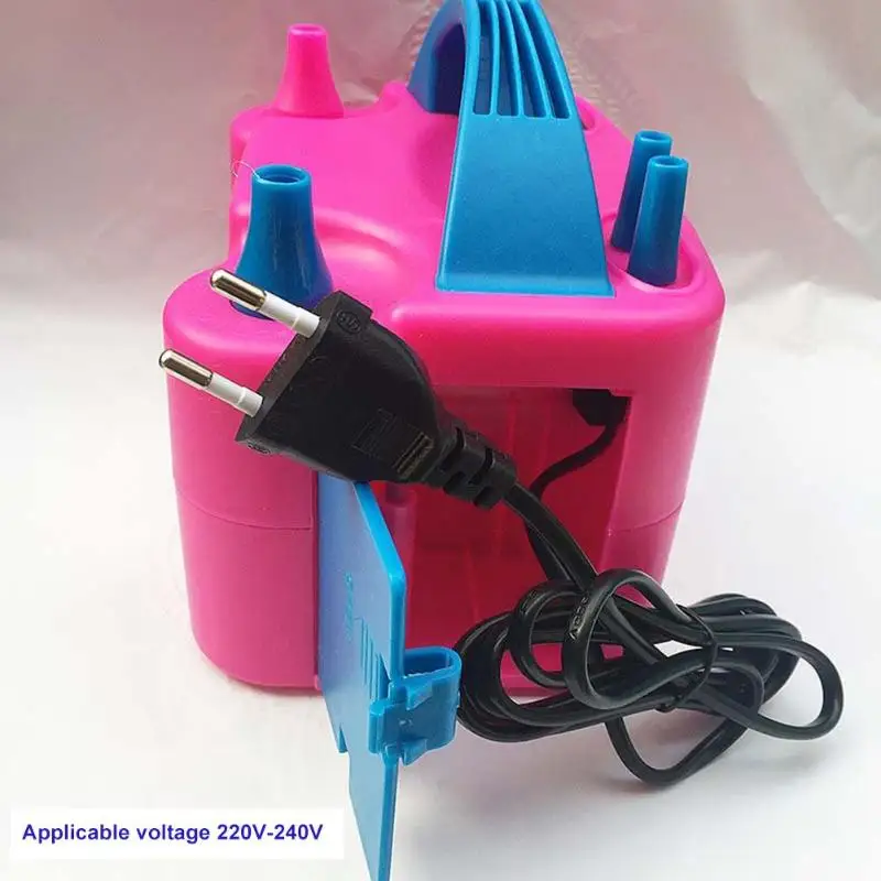 

High Voltage Double Hole AC Inflatable Electric Balloon Inflator Pump Air Balloon Pump Portable Air Blower 600W US Plug,EU Plug