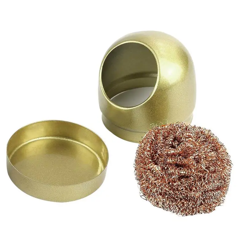 Soldering Iron Tip Cleaner Brass Ball Portable Cleaning Device Welding
