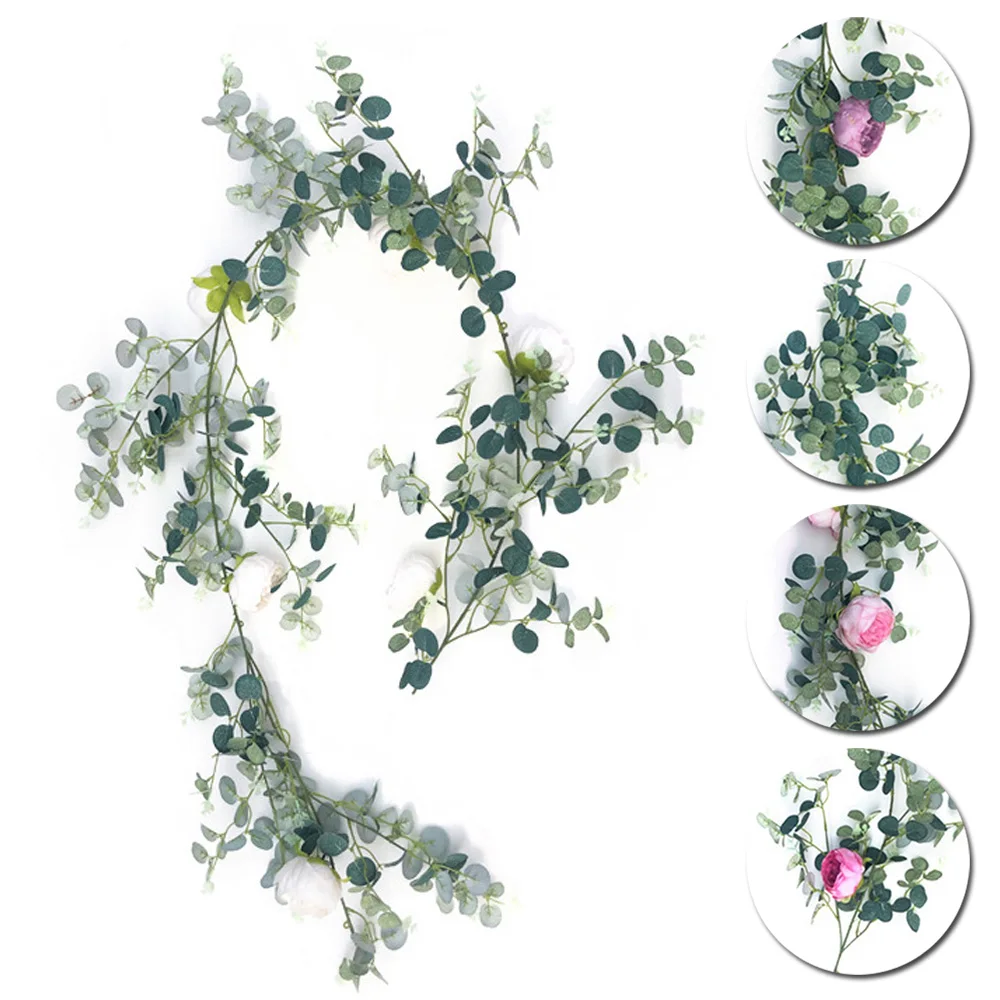 

Artificial Eucalyptus Leaves Flower Vine For Home Wedding Decoration Fake Leaf Diy Hanging Garland Artificial Flowers