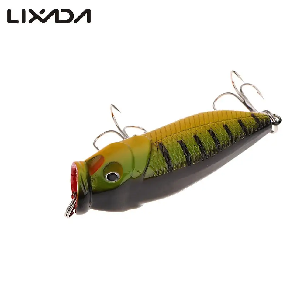 

Lixada Popper Fishing Lure 7cm 8.8g Hard Bait with Treble Hooks Lure for Carp Fishing Tackle