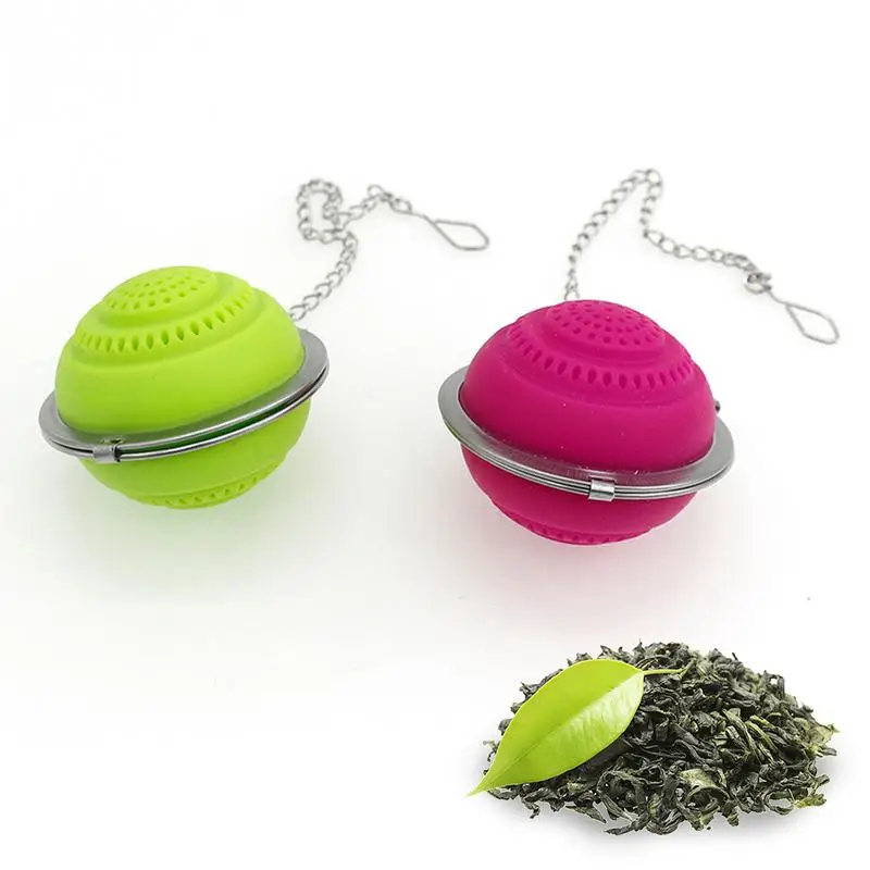 

1Pcs Essential Silicone Ball Infuser Strainer Mesh Tea Filter for Tea Spoon Locking Tea Leaf Spice Home Kitchen Accessories