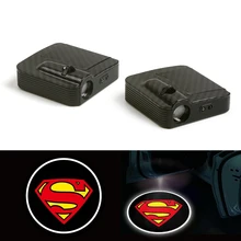 Fit For Super man Car Door LED Welcome Laser Projector Superman Logo Ghost Shadow Light 12V