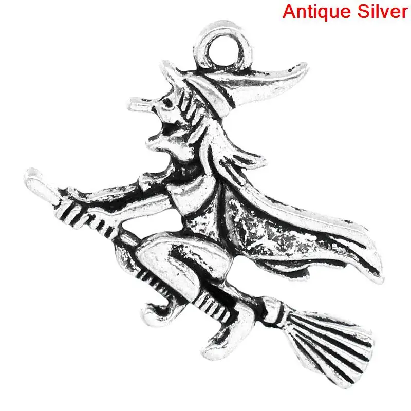 

Lovely Charm Pendants Wizard Antique Silver 3.7x2.9cm, 20PCs (B25892)