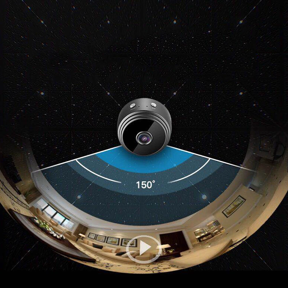 Портативный мини WiFi HD 1080P камера металлический корпус камеры ночного видения с