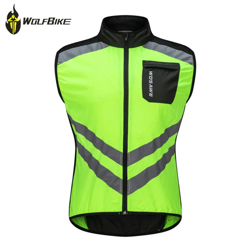 WOSAWE Reflective Windproof Cycling Vest Breathable Mtb Bicycle
