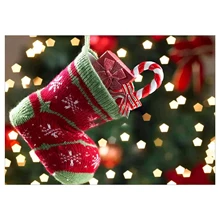 Фото на заказ! 5D обычный Шестигранник, алмазная живопись, рождественские носки, декоративная живопись, украшение дома, набор наклеек, Набор для творчества