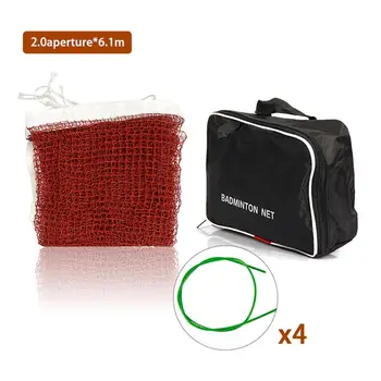 

Badminton Net Non-elastic Red Nylon Woven Mesh For Indoor Or Outdoor Garden Lawn Mobile Portable Competition Badminton Net