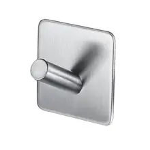 Stainless Steel Hooks Hanger Self Adhesive Robe Towel Hook for Bathroom Living Room Kitchen Wall Mounted