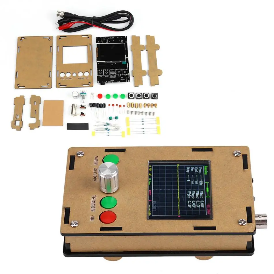 

Hot 2.4 Inch TFT LCD Digital Oscilloscope 1Msps STM32 12-Bit with Probe Accessory Kits