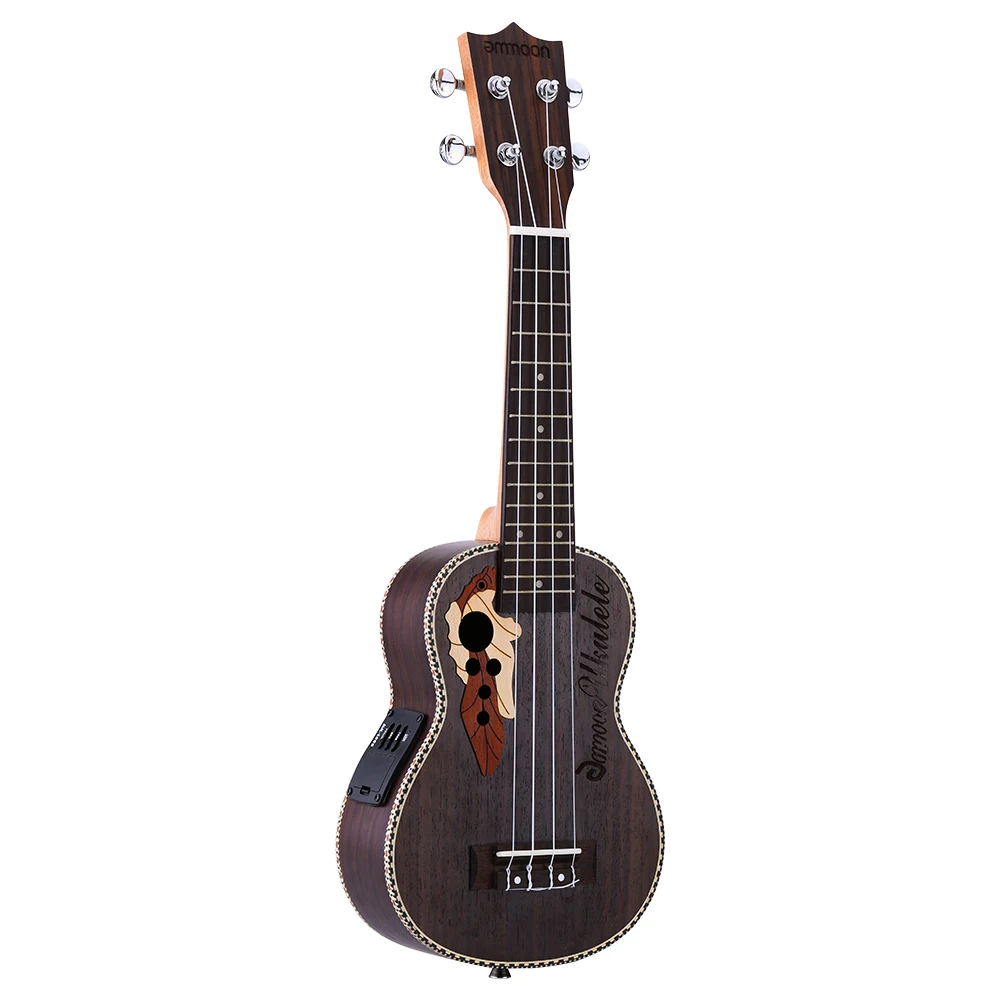 Ammoon Spruce 2" Укулеле акустическая укулеле 15 Лада 4 струны Ukelele со встроенным эквалайзером звукосниматель высокое качество струнный инструмент