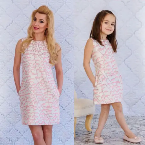 

Mother Daughter Matching Dress Summer Clothes Parent-child Sundress Family Matching Outfit Sleeveless Midi Dress