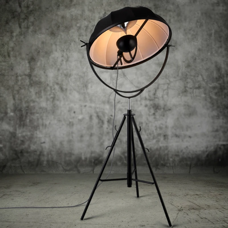 

Nordic Minimalist Creative Semicircular Metal Lampshade Photography Satellite Decoration E27 Bulb Lighting Study Room Floor Lamp