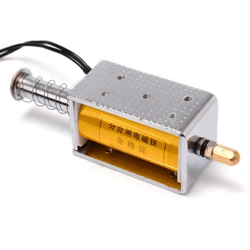 

DC12 8A Electromagnetic Machines Parts Electric Magnet 34mm Long-Stroke Push-Pull Solenoid for Office Household Appliance