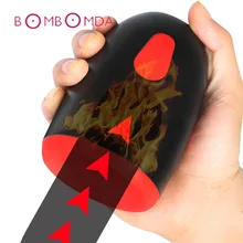 Heating Men Masturbator Cup Penis Stimulator Glans Massage Vibrator Real Pussy Vagina Oral Sex Masturbation Cup Sex Toys for Men