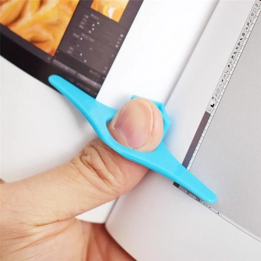 

Multi-functional Thumb Book Support Bookmark Page Blue 10g Geometric Holder Supporter Bookends