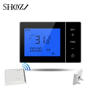

HOME SMART Programmable Control of Adjustable Gas Boiler with Receiver RF transmitter Mounting Plate Thermostat SHOJZJ