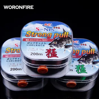

2019 New 200m Fluorocarbon Coating Nylon Fishing Line 0.4#-10# White Green Brown Wear Resistant Stretchable Sinking Fishing Line