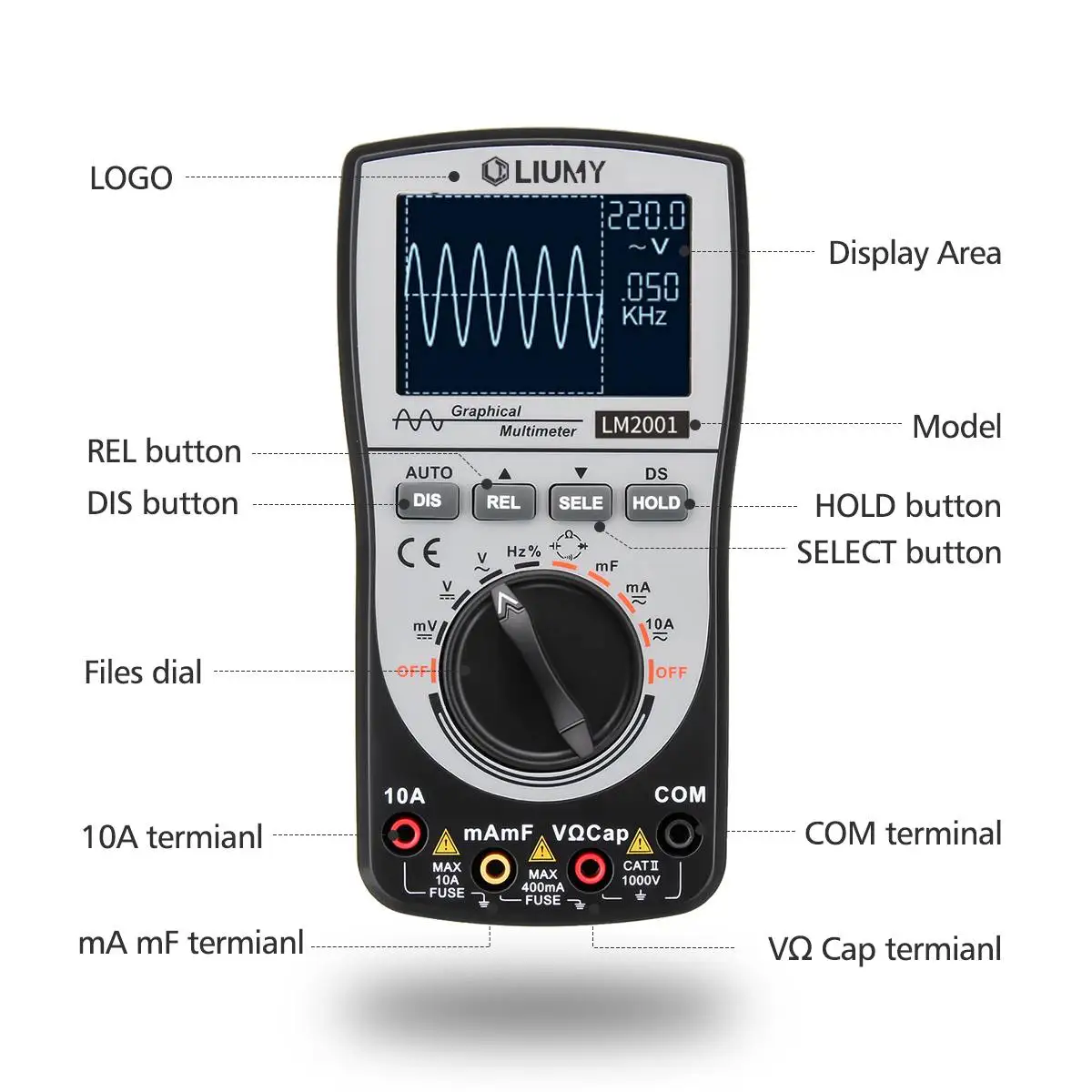 

Professional LED Scopemeter Digital Oscilloscope Multimeter 200ksps Auto Range AC DC Digital Multimeter Tester Meter Voltmeter