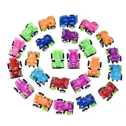 Красочные мини мультфильм отступить Гоночный автомобиль модель игрушки для детей подарки на день рождения рождественские украшения