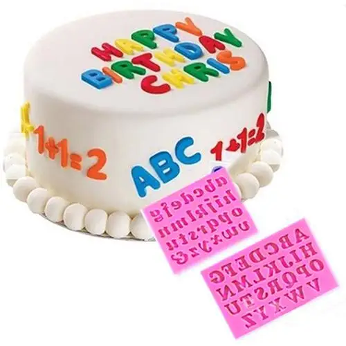 

Silicone Alphabet Letter Series Tray Chocolate Fondant Cake Mold Decorating Tool Bakeware Supplies New