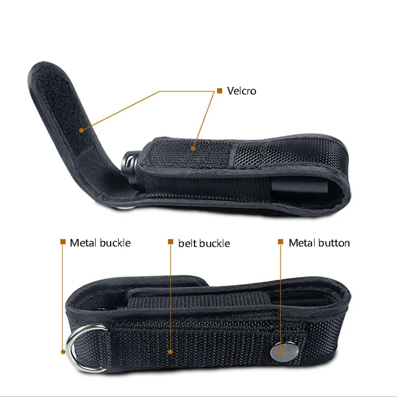 

Tactical Flashlight Pouch Nylon Combat Molle Electronic Torch Waist Bag Small Size Portable Flashlight Holster