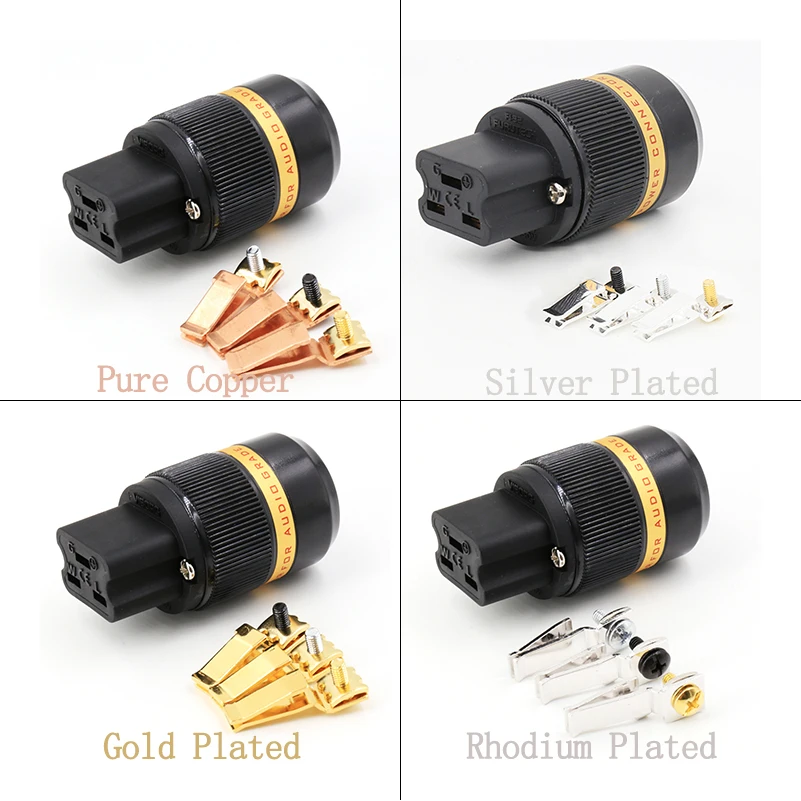 Выборг C19 разъем кабеля питания чистая медь серебро/золото/родий доступны VF520 Hifi Шнур адаптер