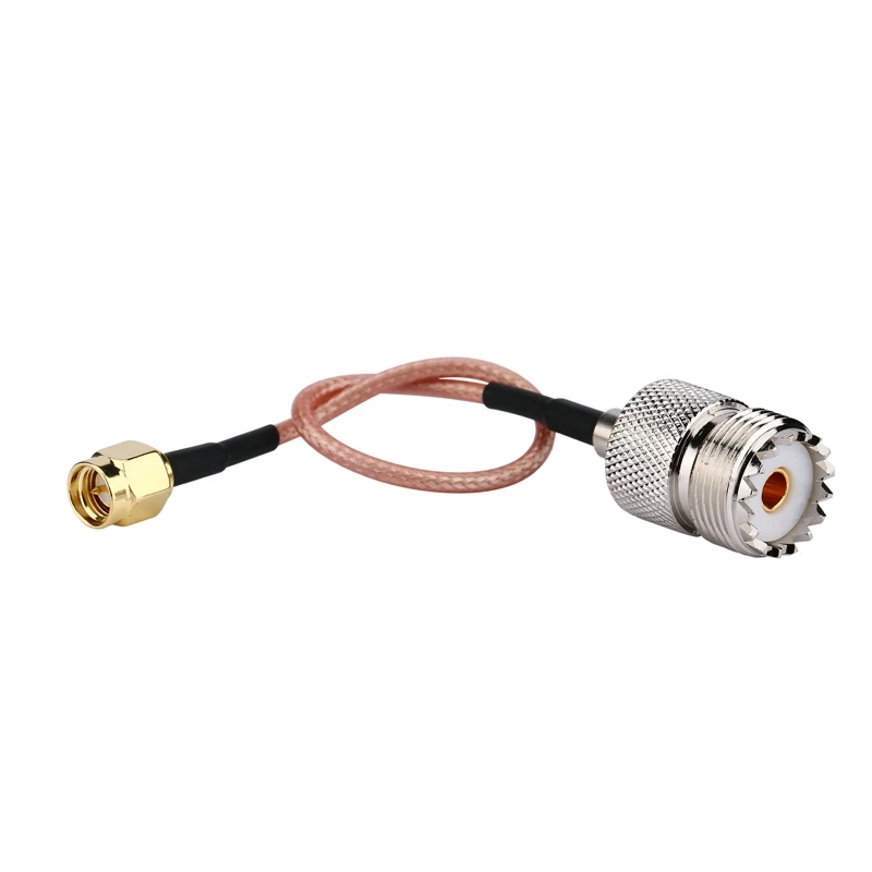 2 комплекта(косичка кабель+ адаптер) RF коаксиальный SMA штекер для UHF SO-239 женский кабель+ SMA штекер для UHF Женский SO239 адаптер для Baofeng