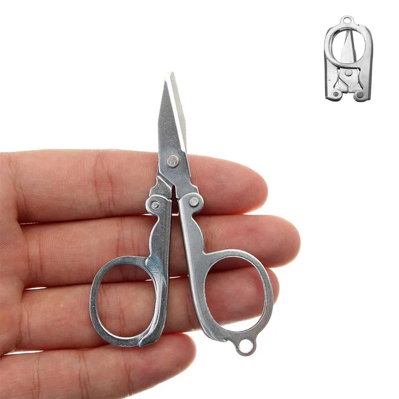 

steel fold scissor gadget portable convenient cam hike travel Mini small Edc stainless first aid kit pocket tool utility