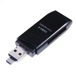 Мини Портативный USB3.0 Порты и разъёмы высокое Скорость OTG 2 в 1 SDXC + TF Card Reader