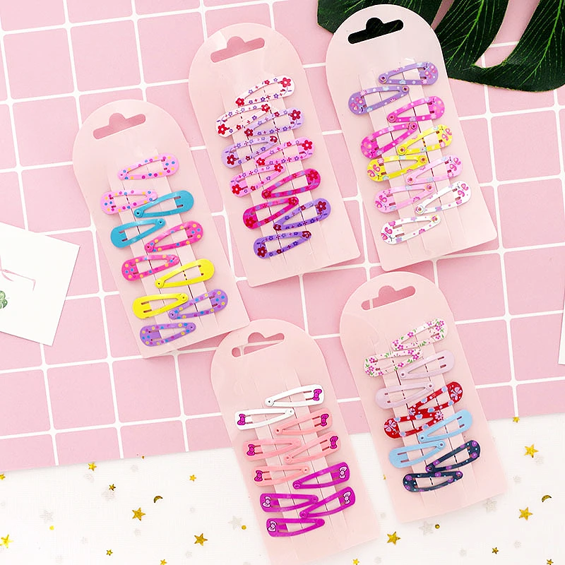 

New 3.5cm Lovely Cartoon Heart Type Metal Candy Color Girls Hairpins Hair Clip Kids Headwear Children Accessories Baby BB Clips