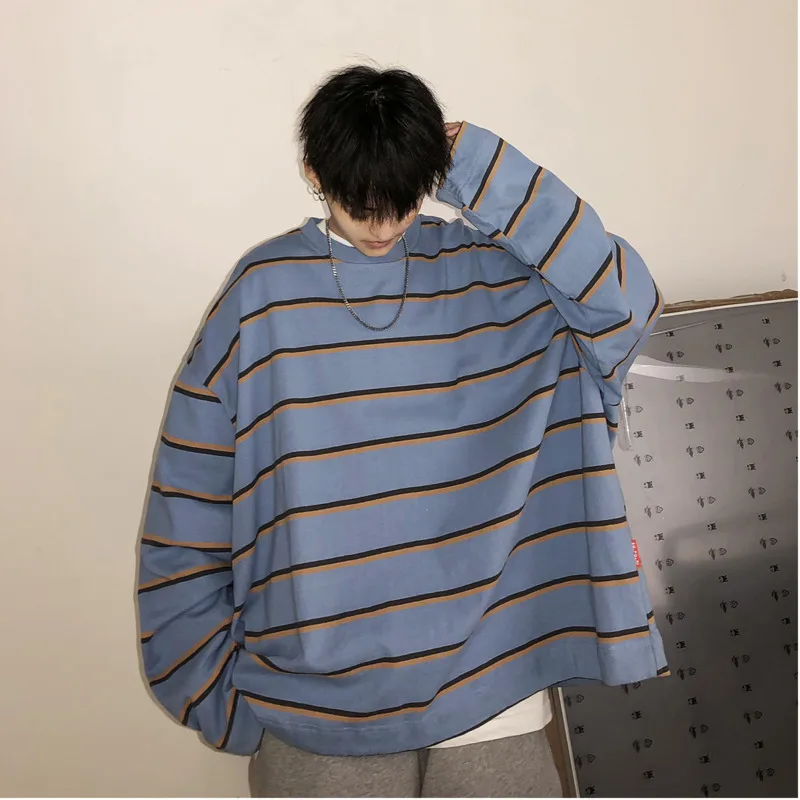Autumn New Hoodies Men Fashion Contrast Color Striped Casual Sweatshirt Man Streetwear Hip Hop Loose Long Sleeve Pullover Male Autumn New Hoodies Men Fashion Contrast Color Striped Casual Sweatshirt Man Streetwear Hip Hop Loose Long Sleeve Pullover Male