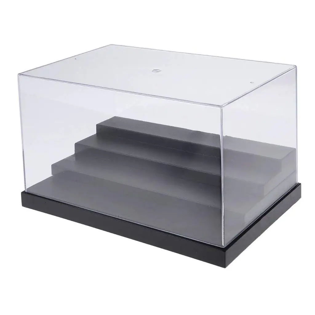 

4 Steps Acrylic Dust-proof Display Box Protection Showcase for Car Model, Action Figure, Doll Model Collection