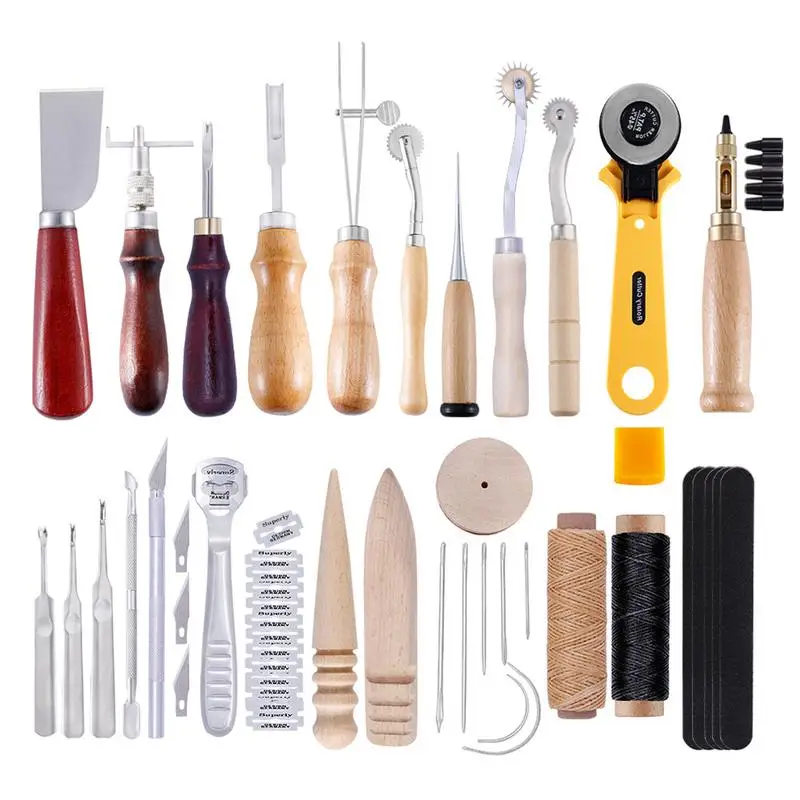 

25 Piece Set Leather Tool Set - Leather Art Tools - Handmade Leather Tools Hand Sewing Set