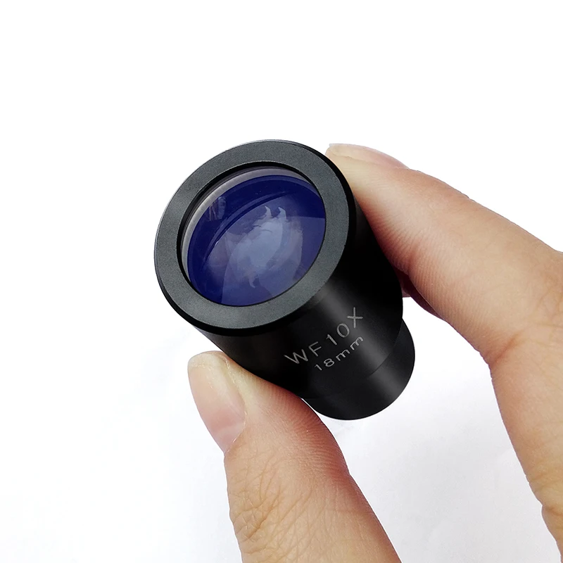 One Pair WF10X Eyepiece Wide Field View 18mm Optical Ocular Lens for Biological Microscope Mounting Size 23.2mm