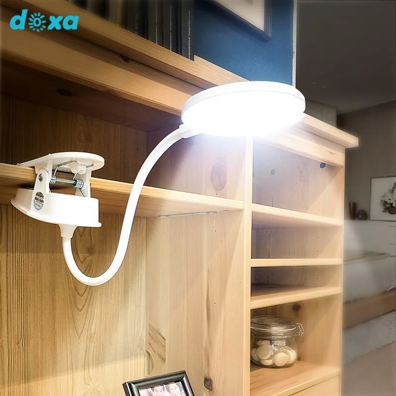 

doxa 3 Mode Touch Sensor Control 18650 LED Desk Lamp With Clip Rechargeable USB Dimmer Eye Protection Reading Table Night Light