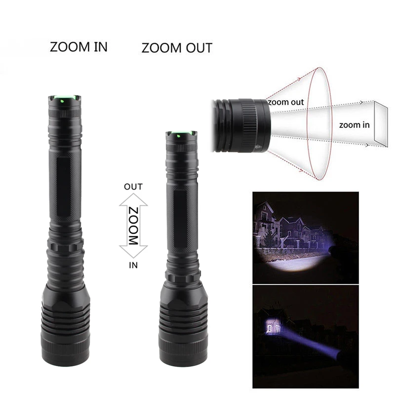 

5 mode zoomable XHP70 LED Rechargeable Flashlight Linterna Powerful Torch Flash Light by18650 Battery Outdoor Camping