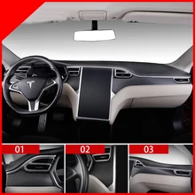 Немного Изменить углеродного волокна приборной панели автомобиля наклейки вентиляционное отверстие украшения протектор Аксессуары Стайлинг для Tesla модель S модель X