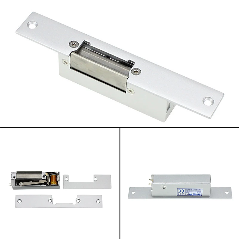 

DC 12V Narrow-type Door Electric Strike Lock Access Control System Silver