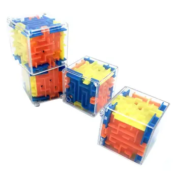 

3D Maze Ball Rotation Cube Professional Speed Puzzle Cube With Stickers Kids Brain Teaser Cubo Magico Toys size 3.8*3.8cm